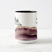 El Roi der Gott, der mich sieht rosa Marmormonogra Zweifarbige Tasse (Mittel)