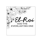 El-Roi hebräische Namen Gottes Typografie Gummistempel (Prägung)