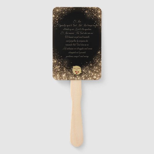 El Roi (schwarz/gold) Fächer (Rückseite)