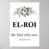 El Roi Wall Art | Christliche Bibelverse Poster (Vorne)