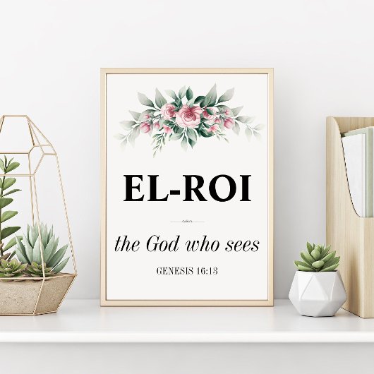 El Roi Wall Art | Christliche Bibelverse Poster