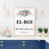 El Roi Wall Art | Christliche Bibelverse Poster