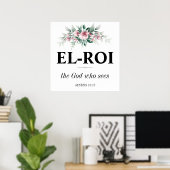 El Roi Wall Art | Christliche Bibelverse Poster (Heimbüro)