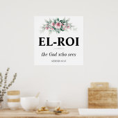 El Roi Wall Art | Christliche Bibelverse Poster (Küche)