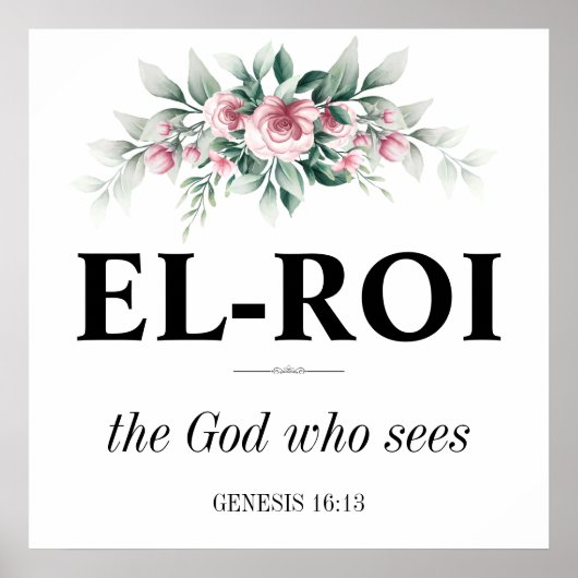 El Roi Wall Art | Christliche Bibelverse Poster (Vorne)