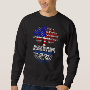 El Salvador American Salvadoran Roots Heritage Pat Sweatshirt