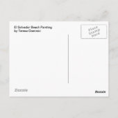 El Salvador Beach Malerei - Postkarte (Rückseite)