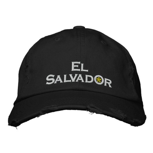 El Salvador Bestickte Baseballkappe (Vorderseite)
