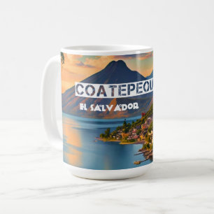 El Salvador   Coatepeque Lago Travel Vintages Retr Kaffeetasse