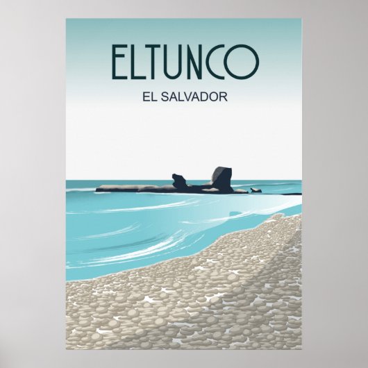 El Salvador El Tunco | Vintage Travel Poster (Vorne)