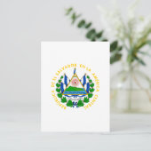 El Salvador - emblem/flag/coat of arms/symbol Postkarte (Stehend Vorderseite)