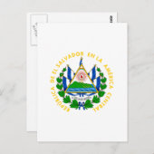 El Salvador - emblem/flag/coat of arms/symbol Postkarte (Vorne/Hinten)