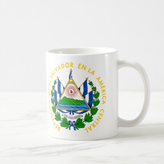 El Salvador - Emblem/Flagge/Wappen/Symbol Kaffeetasse (Rechts)