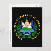 el salvador Emblem Postkarte (Vorne/Hinten)