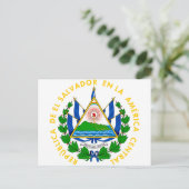 el salvador Emblem Postkarte (Stehend Vorderseite)