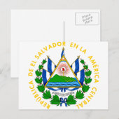 el salvador Emblem Postkarte (Vorne/Hinten)