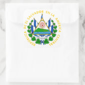 el salvador Emblem Quadratischer Aufkleber (Tasche)