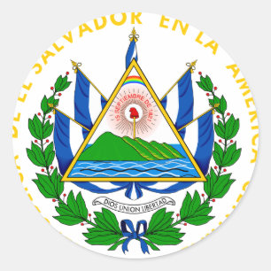 el salvador Emblem Runder Aufkleber