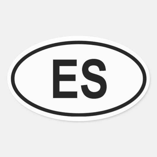 El Salvador ‚ES‘ Ovaler Aufkleber (Vorderseite)