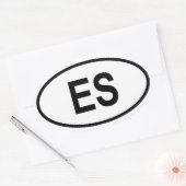 El Salvador ‚ES‘ Ovaler Aufkleber (Umschlag)