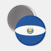 El Salvador Fisheye Flag Magnet (Vorderseite/Rückseite)