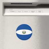 El Salvador Fisheye Flag Magnet (In Situ (Geschirrspüler))