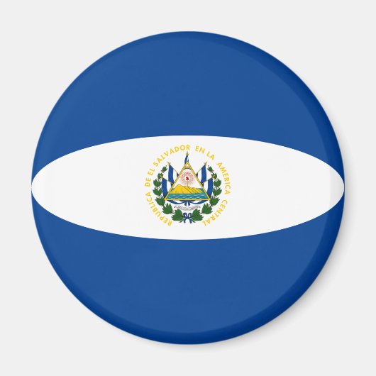 El Salvador Fisheye Flag Magnet (Vorne)
