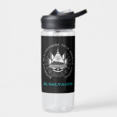 El Salvador Fitness & Salvador Wappen / Fahne Trinkflasche (Links)