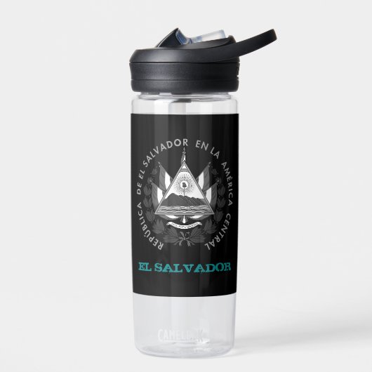 El Salvador Fitness & Salvador Wappen / Fahne Trinkflasche (Links)
