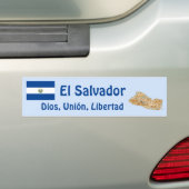 El Salvador Flag and Map Autoaufkleber (Auf Auto)