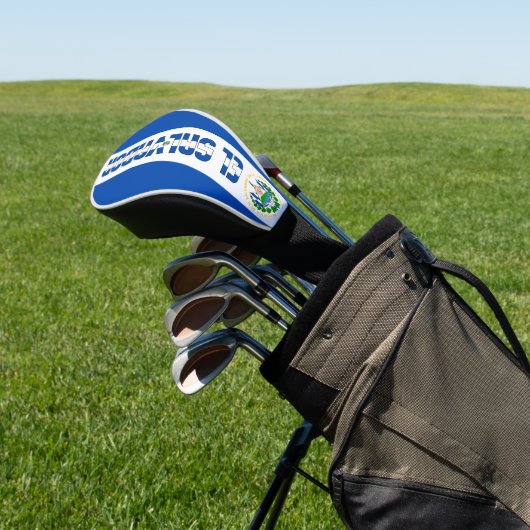 El Salvador Flag Gorgetic Patriotic Golf Headcover (In SItu)