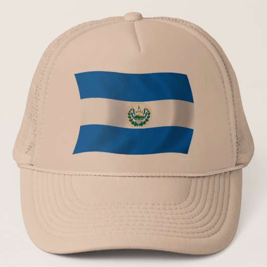 El Salvador Flag Hat Truckerkappe (Vorderseite)