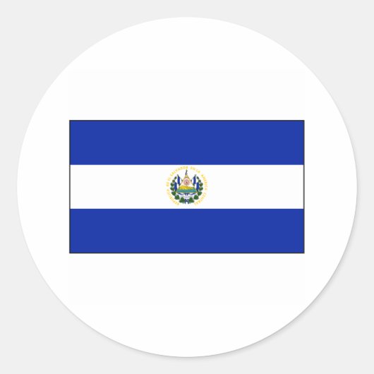 El Salvador FLAG International Runder Aufkleber (Vorderseite)