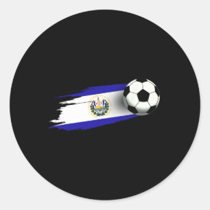 El Salvador Flag Jersey salvadorianische Fußballma Runder Aufkleber