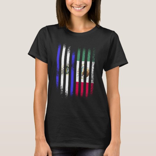 El Salvador Flag Mexico Grown Country Flags Stripe T-Shirt (Vorderseite)