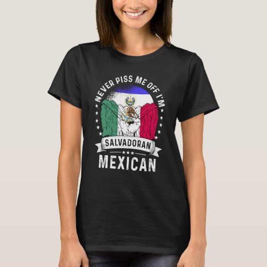 El Salvador Flag Mexico Grown  Humor Citizen Pride T-Shirt (Vorderseite)