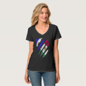 El Salvador Flag Mexico Grown Patriot Country Stri T-Shirt (Vorderseite Vollansicht)
