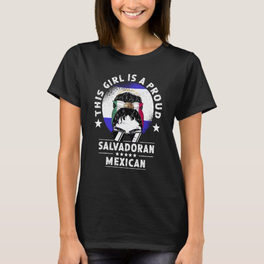 El Salvador Flag Mexiko Mädchen erwachsen P T-Shirt (Vorderseite)