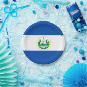 El Salvador flag Paper Plate Pappteller (Party)