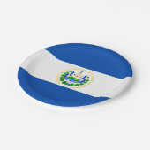El Salvador flag Paper Plate Pappteller (Schrägansicht)