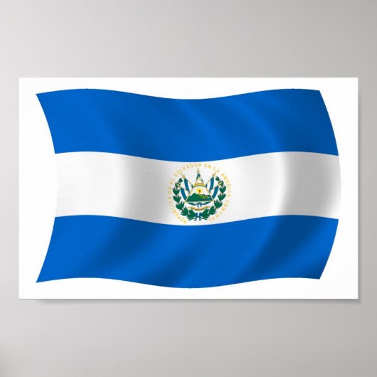 El Salvador Flag Poster Print (Vorne)