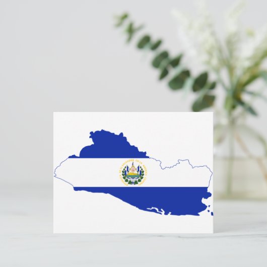 El Salvador Flag - SV Postkarte (Stehend Vorderseite)