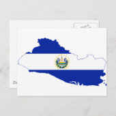 El Salvador Flag - SV Postkarte (Vorne/Hinten)
