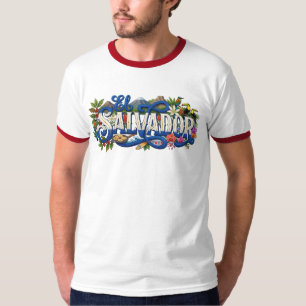 El Salvador-Flagge, Erbe, Kultur und Tradition  T-Shirt