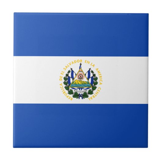 El Salvador Flagge Fliese (Vorderseite)