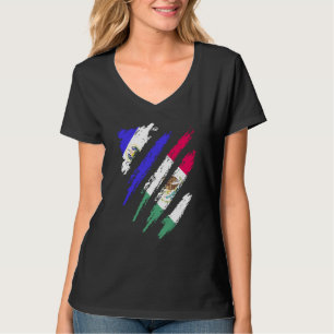 El Salvador Flagge In Mexiko Gewachsen Patriotisch T-Shirt