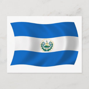 El-Salvador-Flagge Postkarte