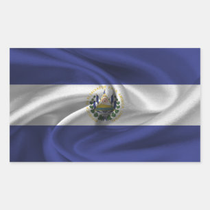 El Salvador-Flagge Rechteckiger Aufkleber