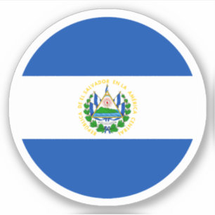 El Salvador Flagge Rund Aufkleber