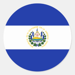 El Salvador Flagge Runder Aufkleber